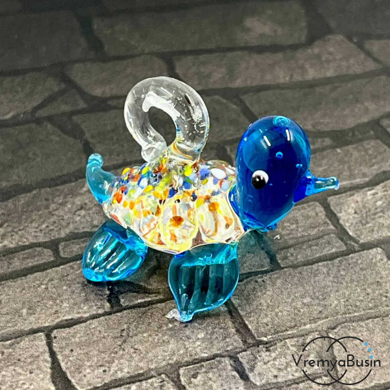 Подвеска из муранского стекла «Черепаха», ок. 40х25х30 мм (1 шт.)