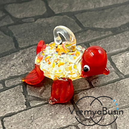 Подвеска из муранского стекла «Черепаха», ок. 40х25х30 мм (1 шт.)