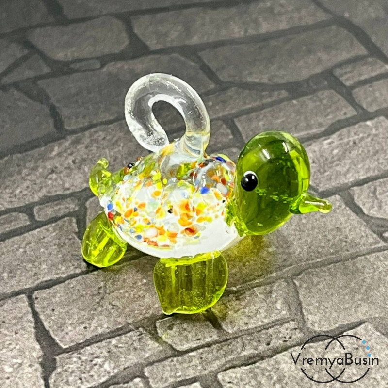 Подвеска из муранского стекла «Черепаха», ок. 40х25х30 мм (1 шт.)