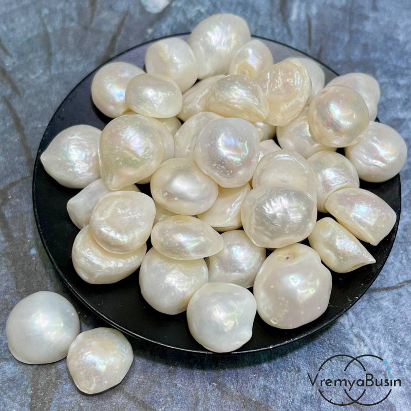 Жемчуг на вес, натуральный речной белый, без отверстий (100 грамм)