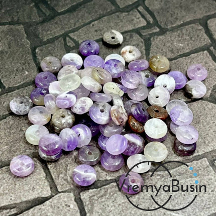 бусины гладкие шайбы, 6х2 мм (упак. 10 шт.)