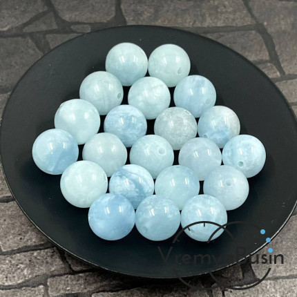 Аквамарин натур., шарик гладкий ок. 10 мм (1 шт.)