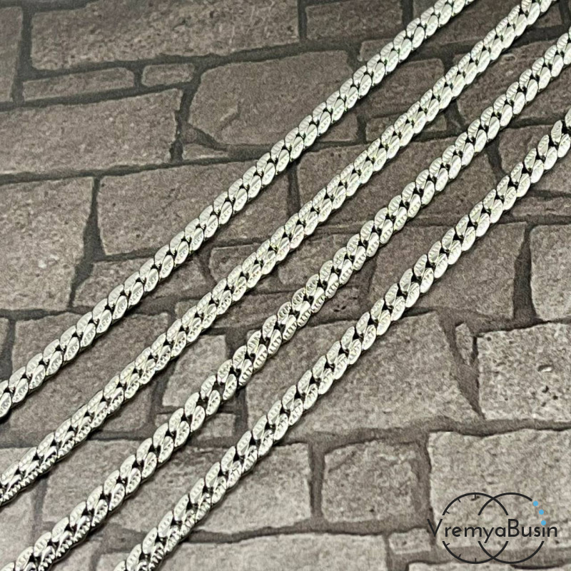 Цепь из нержавеющей стали,   плоская 4 мм    мм (1 м.)