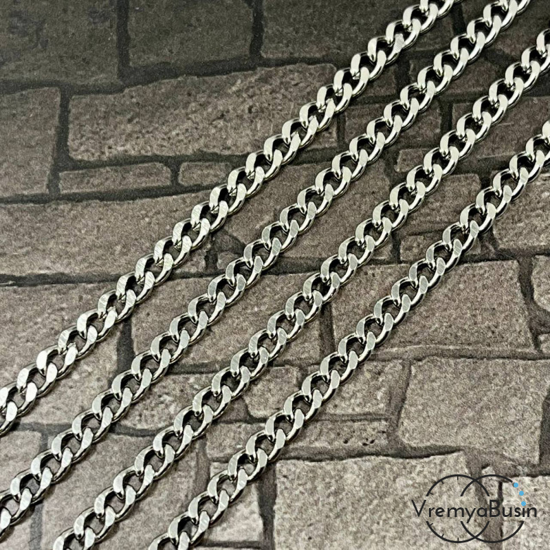 Цепь из нержавеющей стали,  6х4.5     мм (1 м.)