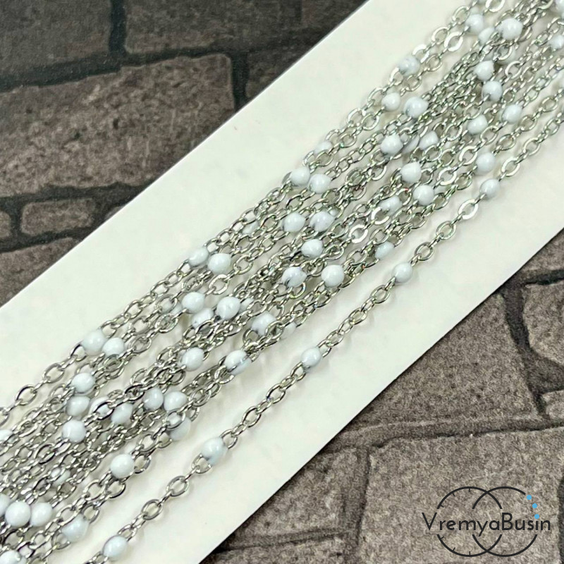 Цепь из нержавеющей стали с эмалью,   2    мм (1 м.)