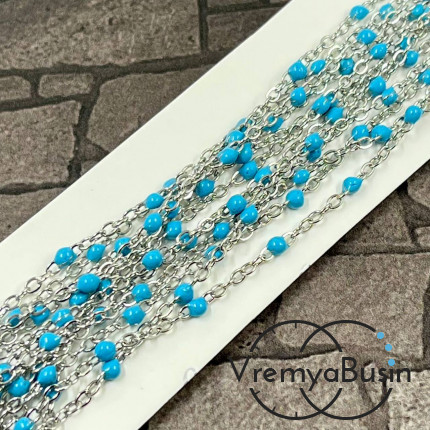 Цепь из нержавеющей стали с эмалью,   2    мм (1 м.)