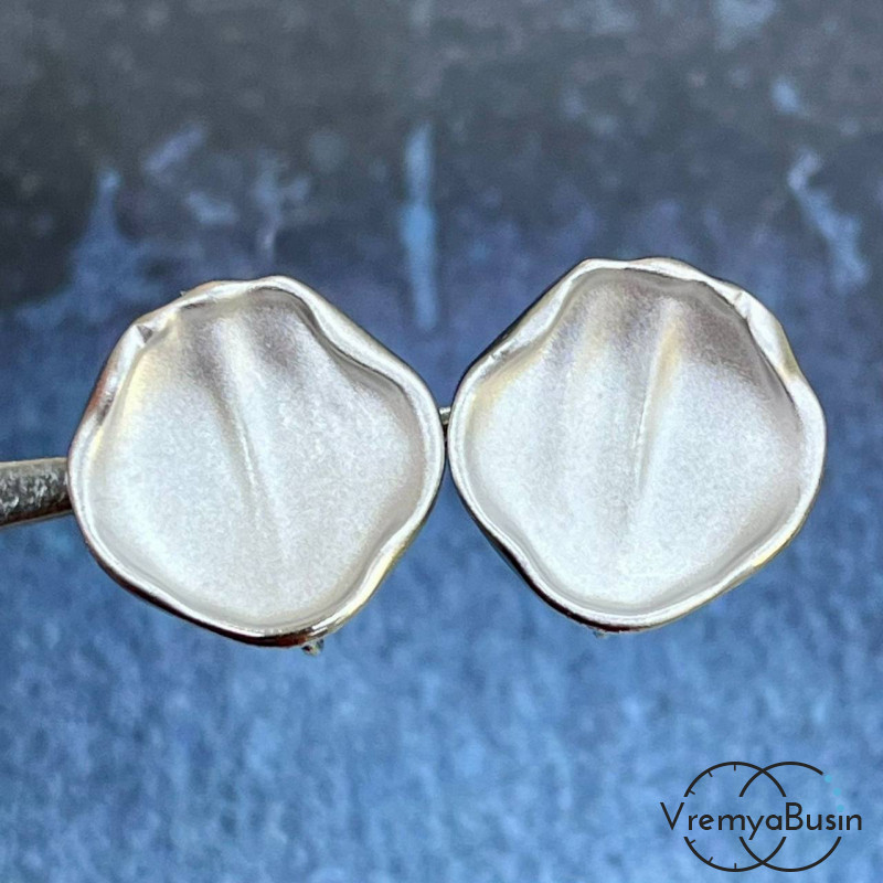 Швензы с эмалью и с английским замком, 17х16 мм, латунь с родиевым покрытием (1 пара)