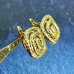 Швензы "Спираль" с английским замком, 14х17 мм,латунь с позолотой (1 пара)