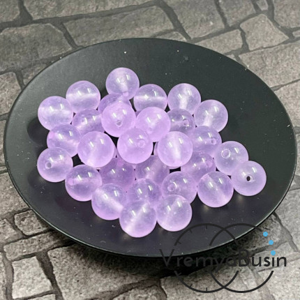 Агат тонир., шарик гладкий 8 мм, цв. сиреневый  (1 шт.)