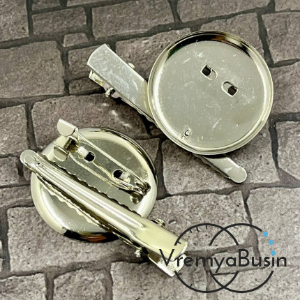 Основа для броши с зажимом и булавкой, 30 мм (1 шт.)