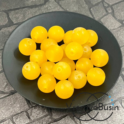 Агат матовый, шарик гладкий 10 мм, цв. оранжевый  (1 шт.)