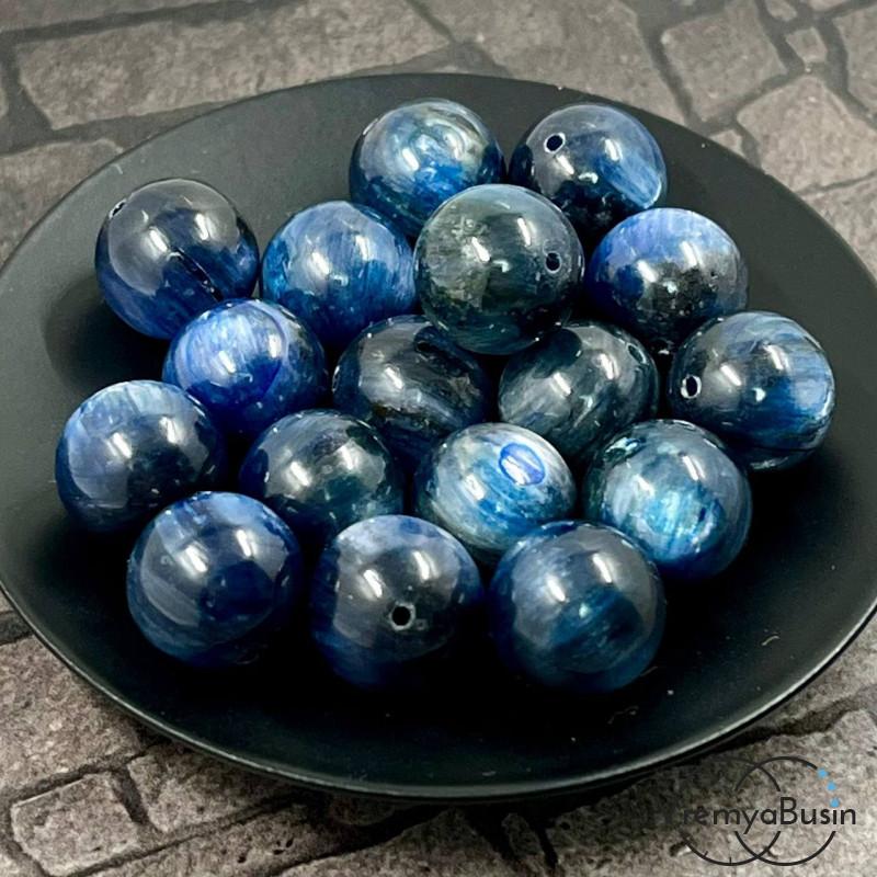 Кианит, премиум качество, шарик гладкий 12 мм (1 шт.)