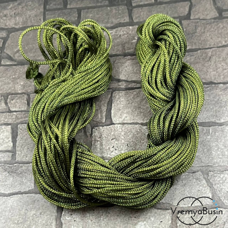 Шнур нейлоновый для браслетов Шамбала "Косичка", толщ. 1 мм  (1 шт.)