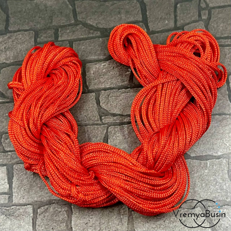 Шнур нейлоновый для браслетов Шамбала "Косичка", толщ. 1 мм  (1 шт.)