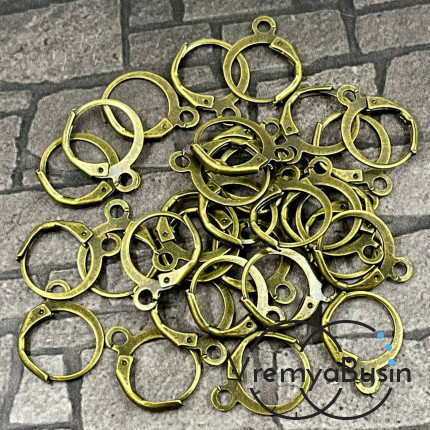 Круглые швензы с французским замком, цв. бронза (упак. 5 пар)