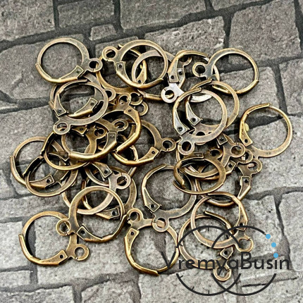 Круглые швензы с французским замком, цв. медь (упак. 5 пар)