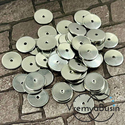 Бусины-разделители из нержавеющей стали,  10    мм (упак. 10 шт.)