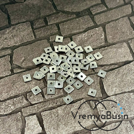 Бусины-разделители из нержавеющей стали,   4   мм (упак. 10 шт.)