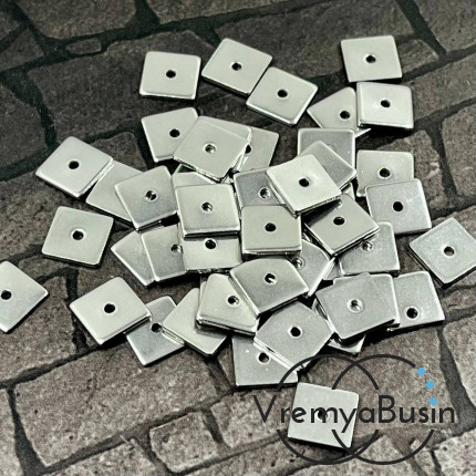 Бусины-разделители из нержавеющей стали,  8    мм (упак. 10 шт.)