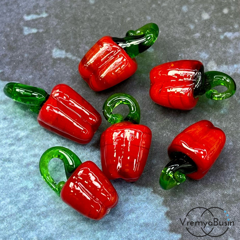 Подвеска из стекла "Перец", 20х10 мм (1 шт.)