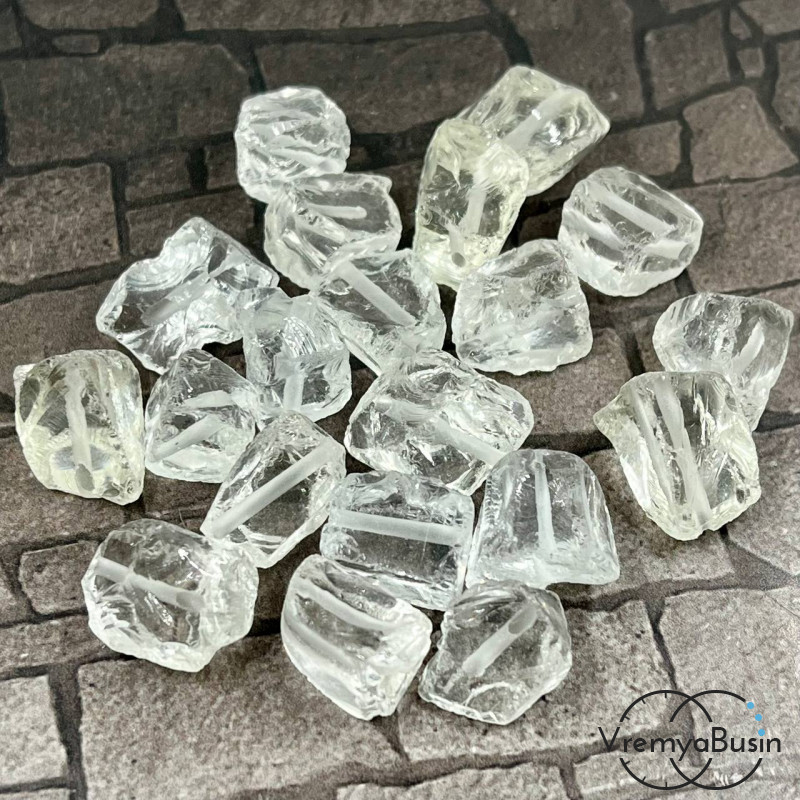 Аква-кварц, необработанный кусочек,  ок. 13-15 мм,  цв.   ПРОЗРАЧНЫЙ    (1 шт.)