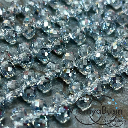 Бусины из стекла, бриолет 7х5 мм (упак. 10 шт.)