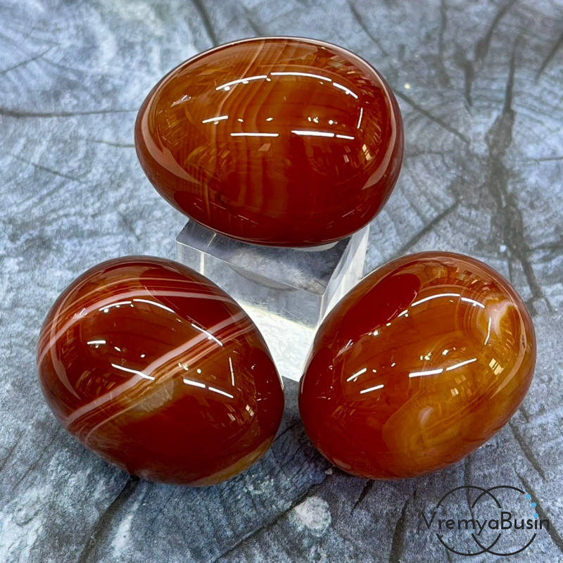 Сердолик. Яйцо сувенирное из камня, ок. 30х40 мм  (1 шт.)