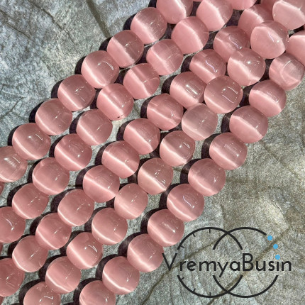 Кошачий глаз имит., бусины с гранями, ок. 10 мм (нить, ок. 38 шт.)