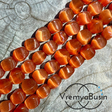 Кошачий глаз имит., бусины с гранями, ок. 12 мм (нить, ок. 32 шт.)