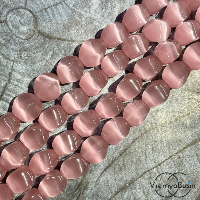 Кошачий глаз имит., бусины с гранями, ок. 12 мм (нить, ок. 32 шт.)