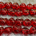 Сердце, бусины из стекла, 15х14х10 мм, цв. красный    (1/2 нити, ок. 13 шт.)
