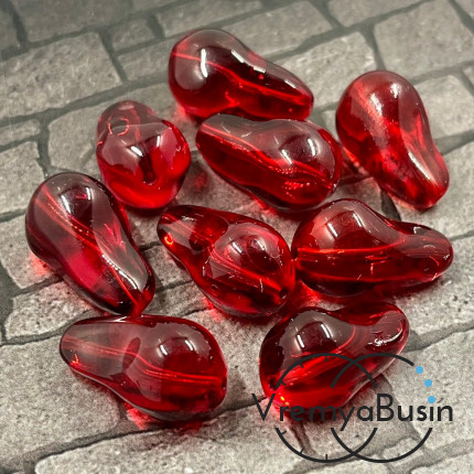 Бусины из гладкого стекла «Барочный жемчуг», 13х22 мм  (1 шт.)