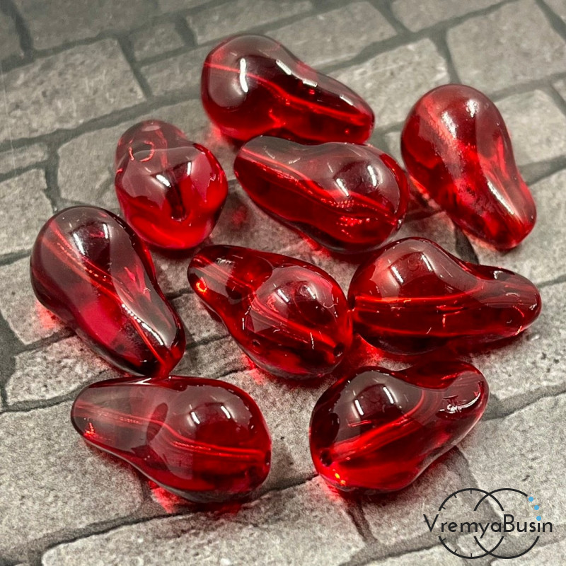 Бусины из гладкого стекла «Барочный жемчуг», 13х22 мм  (1 шт.)