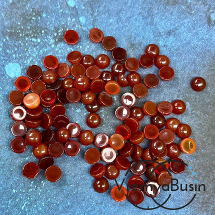 Сердолик, кабошон круглый 6 мм (упак. 10 шт.)