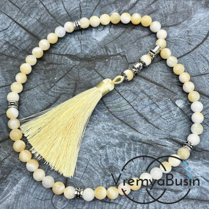 Кварц. Четки православные из гладких бусин 8 мм, 50 камней (1 шт.)