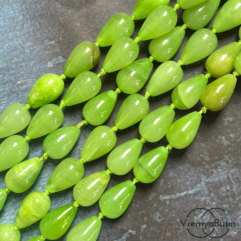 Оникс пресс., капля гладкая 10х16 мм (1/2 нити, ок. 15 шт.)