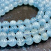 Аквамарин натур., шарик гладкий ок. 8 мм (1/2 нити, ок. 24 шт.)