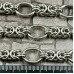 Цепочка металлическая крупная, латунь с родиевым покрытием (1/2 м.)
