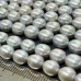 Жемчуг натуральный речной, овальный цв. серый , ок.    6х8    мм (нить, ок.     45  шт.)