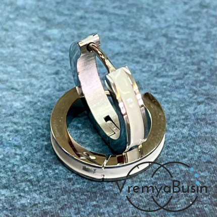 Швензы-конго из нержавеющей стали с эмалью, 16х4 мм (1 пара)