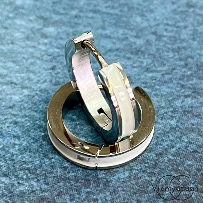 Швензы-конго из нержавеющей стали с эмалью, 16х4 мм (1 пара)