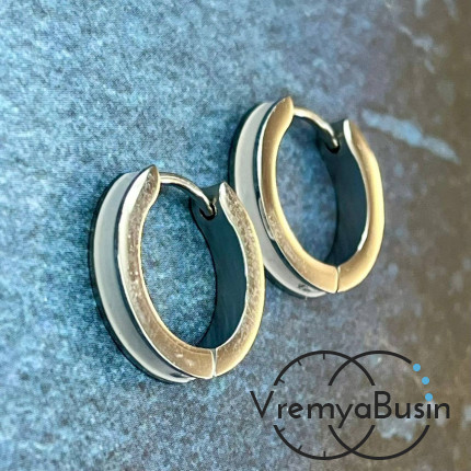 Швензы-конго из нержавеющей стали с эмалью, 16х4 мм (1 пара)