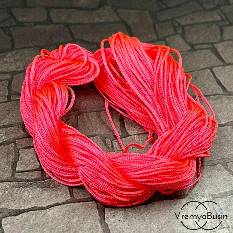 Шнур нейлоновый для браслетов Шамбала "Косичка", толщ. 1 мм  (1 шт.)