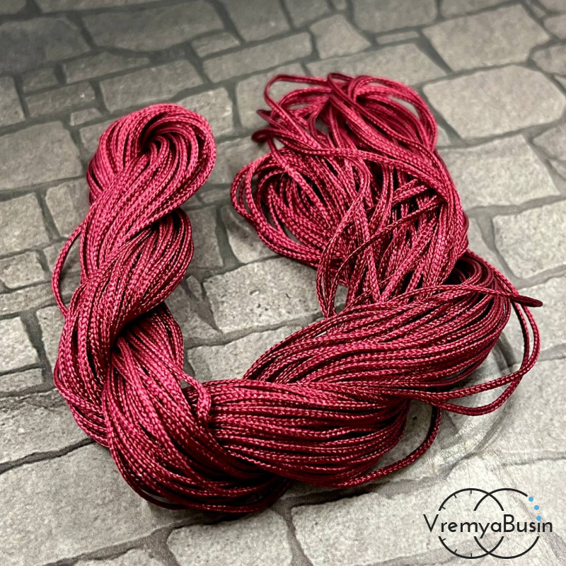 Шнур нейлоновый для браслетов Шамбала "Косичка", толщ. 1 мм  (1 шт.)