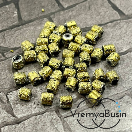 Гематит, цилиндр 4х4.5 мм, им. лавы (упак. 10 шт.)