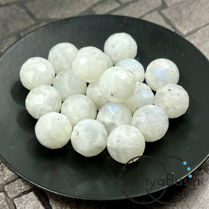 Лунный камень натур., шарик граненый 10 мм (1 шт.)