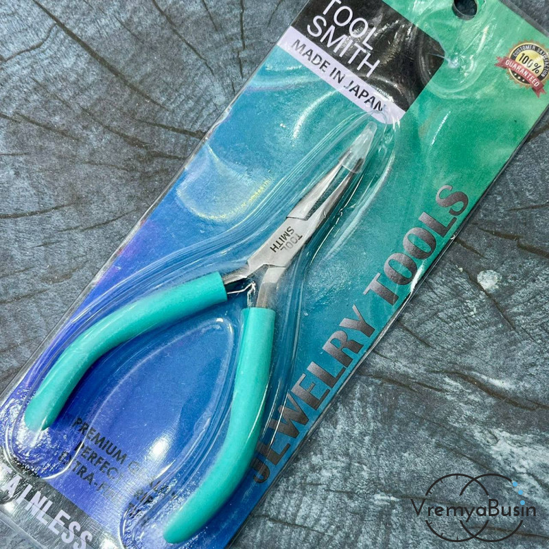 Японские ювелирные инструменты: тонкогубцы изогнутые, ок. 11.5х6 см (1 шт.)