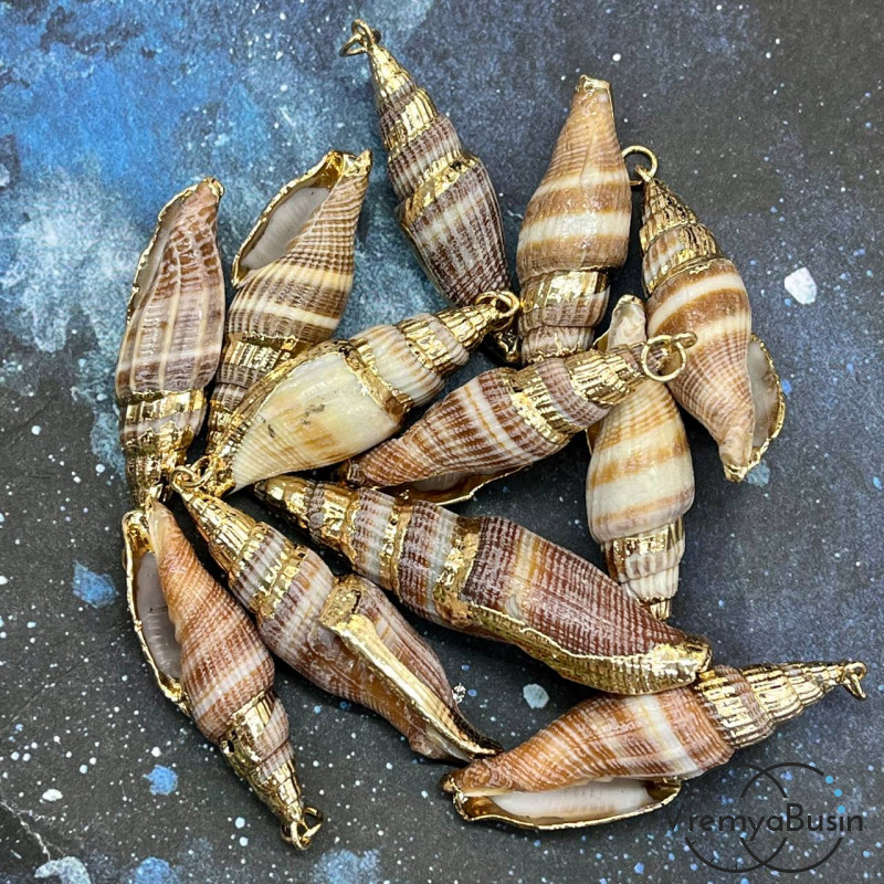 Подвеска "Ракушка", в металле цв. золото (1 шт.)