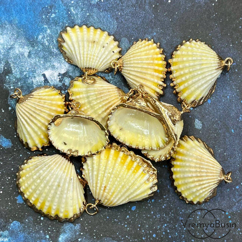 Подвеска "Ракушка", в металле цв. золото (1 шт.)
