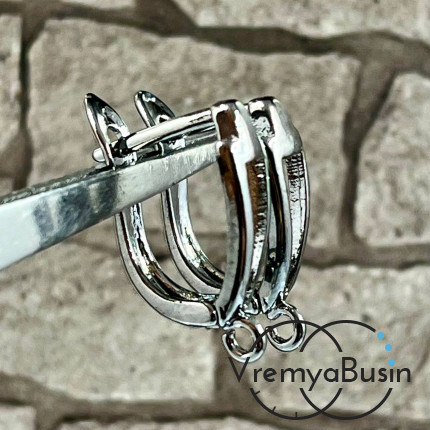 Швензы с английским замком, цв. графит (1 пара)